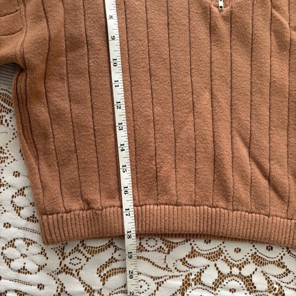 Forever 21 Brown Cowl Neck Sweater with Ribbed Texture - Picture 7 of 8